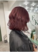 ［川崎　ピンクカラー　ボブ　バイオレットカラー］
