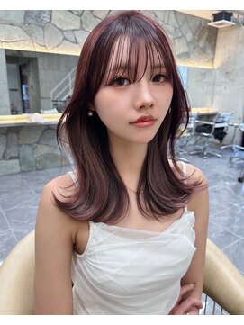 サイン 渋谷(SIGN) 韓国ヘアーハッシュカットレイヤーカットグレージュブリーチ無し