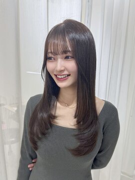 ハピネス 梅田茶屋町店(HAPPINESS) 韓国ヘア/レイヤー/顔周りカット/ブリーチなし/グレージュ