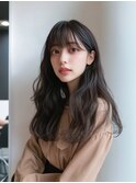 ダークグレージュ　韓国風　透け感カラー