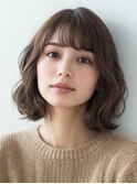 イメチェン 外ハネボブ 美髪 ワイドバング ホワイトブロンド