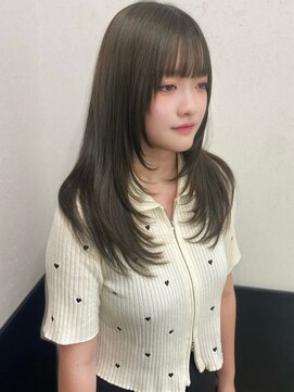 ラグナ(LAGUNA) 【オリーブベージュ/ブリーチなしwカラー/ロングレイヤー/10代】