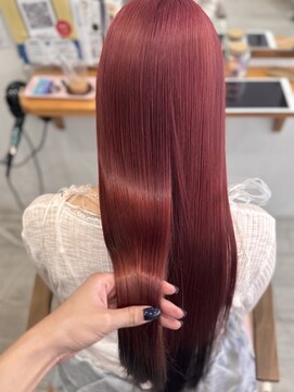 エルフ(elf) ケアブリーチ　ピンクカラー　エンドカラー　ブラック