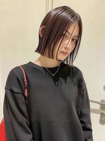 ノラギンザユー(NORA GINZA/U) 切りっぱなし外ハネボブ艶暗髪シースルーバング