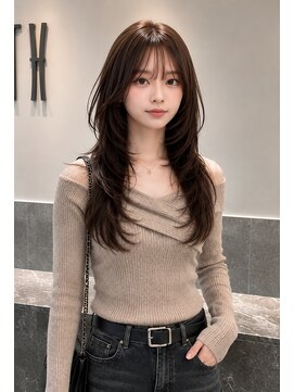 アース 大曽根店(HAIR&MAKE EARTH) 大人可愛いを叶える韓国風ロングレイヤー