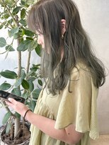 ミント(mint)&nbsp;☆夏カラー☆オリーブグレージュ☆ブリーチなしダブルカラー☆