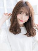 シースルーバング外国人風ラフふわセミディa越谷20代30代40代