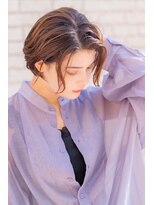 メーヴェ(Mowen) mowen 南堀江　リラクシーボブ×シースルーバング×大人可愛い