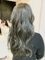 キャアリー(Caary)&nbsp;福山市美容室Caary ハイライトカラーネイビーグレージュ