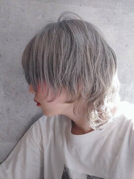 リアイス(Re:ICE) ミニウルフ/くすみブルー/流れるレイヤー/インナーハイライト