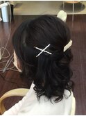 アレンジハーフアップ