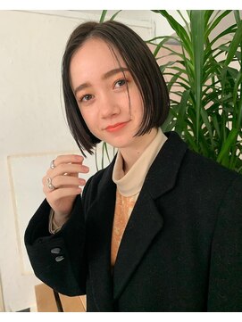 ミンクス 青山店(MINX) 前髪なしあごラインミニボブ