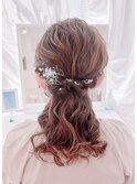 ローポニー風ハーフアップ