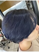 クライブ ヘアー 千葉中央店(CRiB hair) ブリーチオンカラー（ブルーブラック）