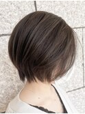 大人かわいい/レイヤーロング/グレーベージュ/前髪パーマ/柏