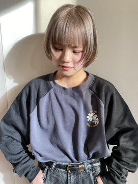 マイル 渋谷(mile) ホワイトベージュ×顔まわりレイヤー