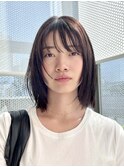顔まわりレイヤーボブ