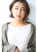【今井】30代40代ひし形ラフボブ/ショコラベージュ