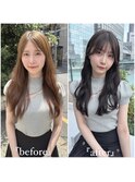 10代20代30代似合わせカットメルティカラーフェミニンロング
