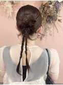 カチモリヘアアレンジ　タイトアレンジ　お呼ばれヘア