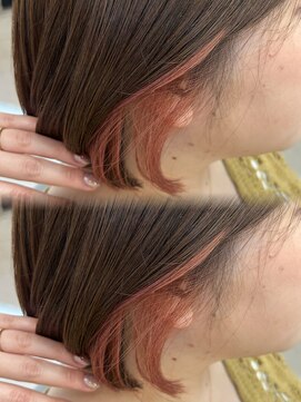 ミリ 奈良店(mm) インナーカラー/デザインカラー/ピンク/近鉄奈良