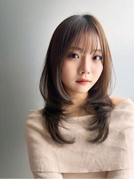 サンド ミュウ 横浜店(sand mieu) ミディアムレイヤー/グレージュ/韓国風/横浜駅/くびれヘア