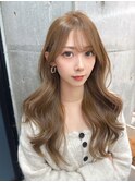 イメチェンヘアスタイル小顔に見せるヘアココアベージュ