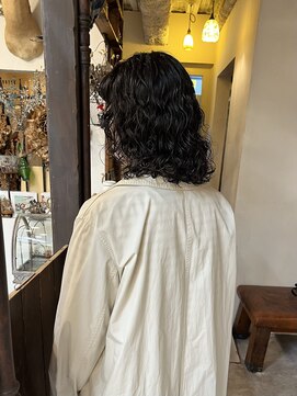 シーズ 栄(sea's) パーマ×ミディアムボブ