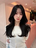 ボタン コロン 表参道 原宿(VOTAN COLON) 韓国レイヤー/原宿韓国ヘア/原宿/顔まわりカット/ロングレイヤー