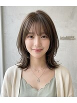 ヘアーズ ベリー 上新庄店(hairs BERRY) 韓国風くびれミディ×くびれレイヤーで小顔見せ顔周りカット
