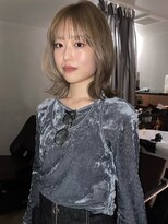 ヨハク 大阪梅田中崎町(yohaku)&nbsp;【misaki】オリーブベージュ×顔周りレイヤー