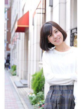 ロンド 銀座(Lond) 【Lond】どこから見てもカワイイ☆厚めバングワンカールボブ
