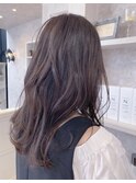 福山市美容室Caary人気 暗めトーンラベージュカラー