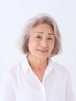 えがお美容室 【えがお美容室】60代に人気◎白髪を活かしたふんわりボブ