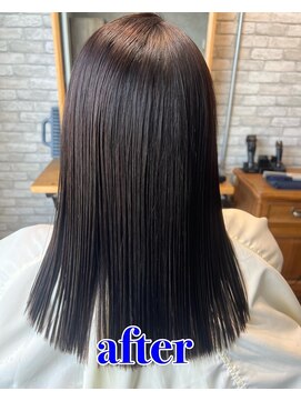 アンドブルー(and BLUE) 艶ストレート×ナチュラル縮毛矯正