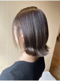 20代/30代/お手入れしやすい切りっぱなしボブ/白岡