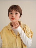 ミディアムヘア/斜めバング/グレージュカラー/銀座