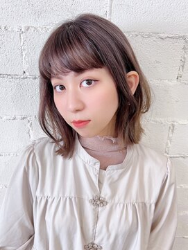 アトリエ ミム 二子玉川店(atelier mim) ふんわりくびれミディ　くすみアッシュグレージュ