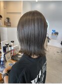 外ハネボブ|くびれヘア|グレージュ|アッシュ