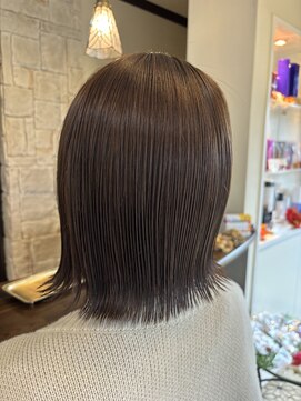 ヘアプロデュース ムース(Hair Produce MU SU) アッシュブラウン×外ハネボブ