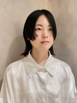 フェイス 石川町 (FACE) レイヤーカット×ボブヘア×ウルフカット×黒髪ヘア×20代