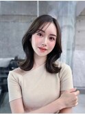 美髪韓国レイヤーイメチェン似合わせ小顔シースルーワイドバング