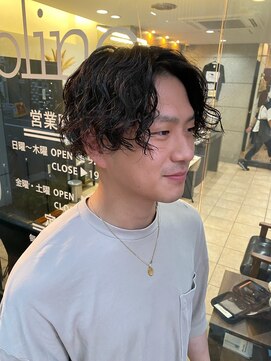 メンズオリノ 西田辺 阿倍野(men's olino) men'sセンターパート ダークカラー