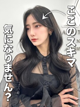 アマトウキョウ アユンチェ(AMA TOKYO×AYUNCHE) 前髪顔まわり韓国ヘアレイヤーカットサイドバンク2wayバンク韓国