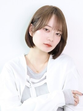 オーロ 武庫之荘店(ORO) フェミニンボブ/インナーカラー/オリーブグレー