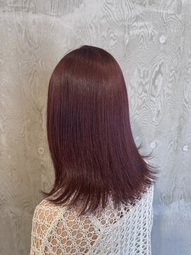 グランデュール 浜松小豆餅店(GRANDEUR) ブリーチ1回 ボルドーカラー