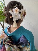 成人式華やかヘアセット♪
