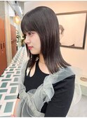くびれヘア/アプリコットオレンジ/ハイライトカラー/栄h124