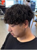 強めのカール感で作るプードルパーマ×刈り上げマッシュ