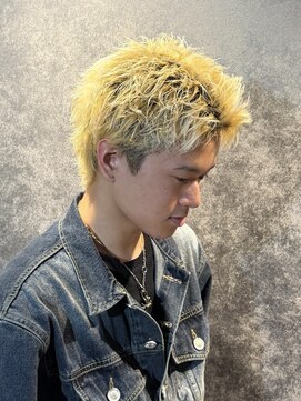 テクト バイアッシュ 吉祥寺店(Tect by Ash) 金髪ザクザクスパイキーショートザクザクアップバングショート